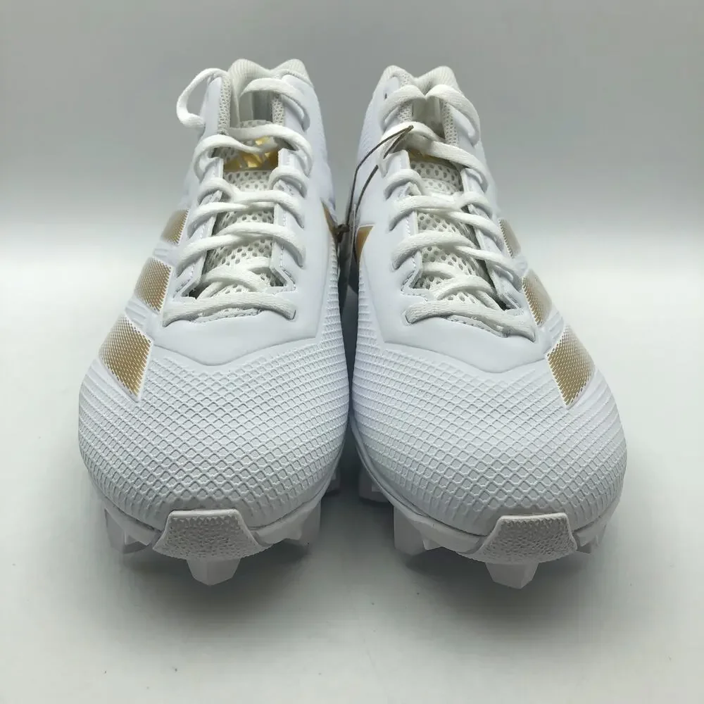 Adidas Mens Adizero Impact 2 Molded Football Cleats Size 13 White Gold NWOB